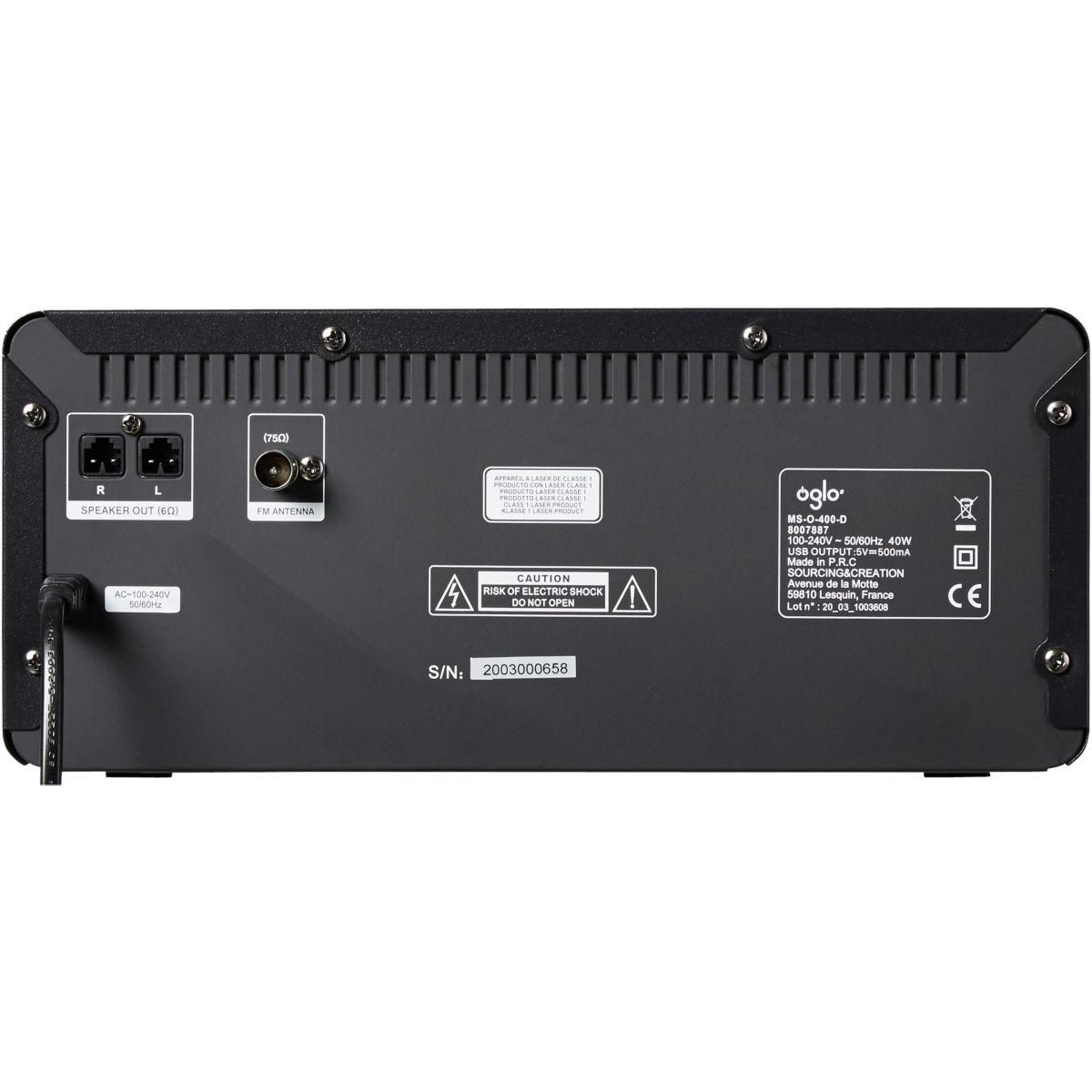 OGLO# Chaîne HiFi MS-O-400-D