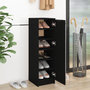 Voir la diapositive 3 : VIDAXL Armoire a chaussures noir 30x35x100 cm bois d'ingenierie