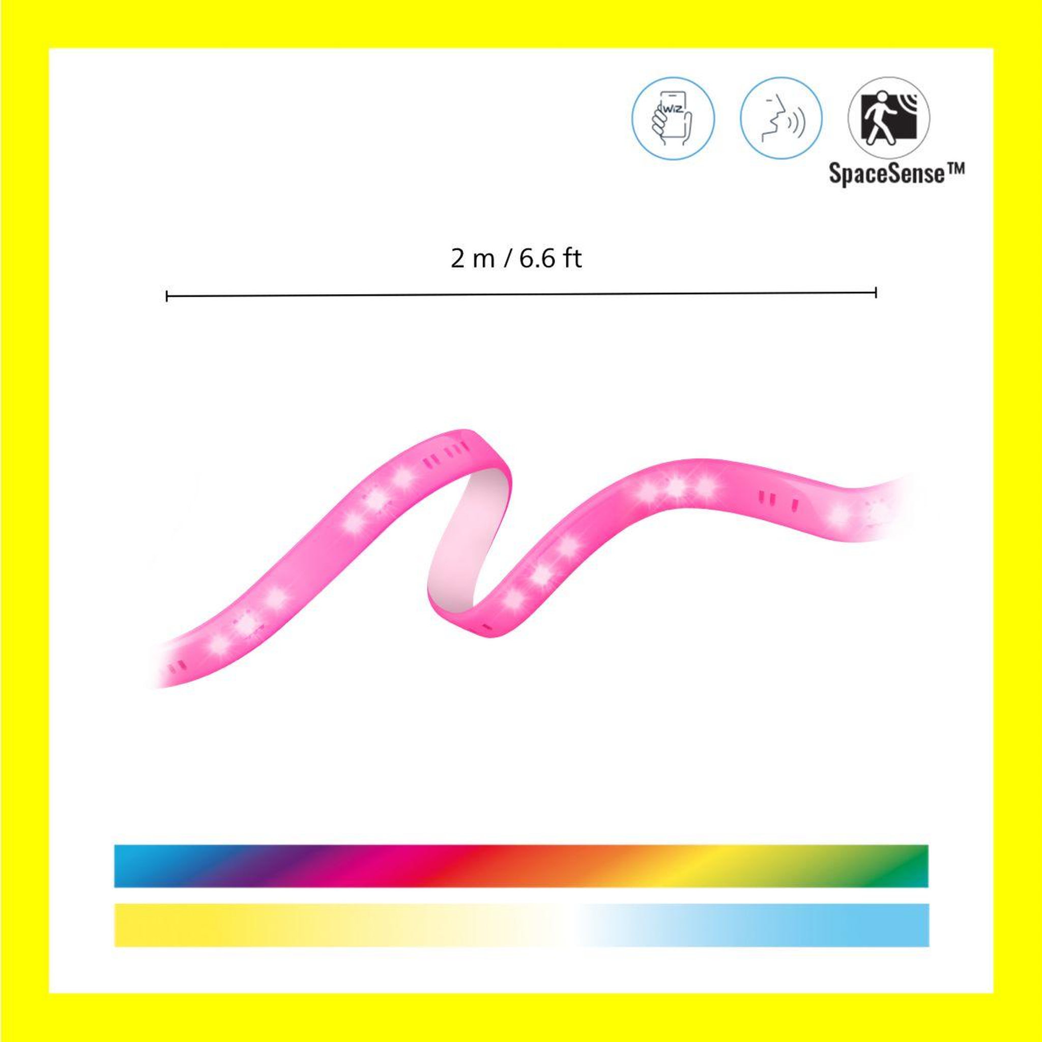 Voir la diapositive 2 : WIZ Bandeau led rgb couleur 2m ultra lumineux 1600lm