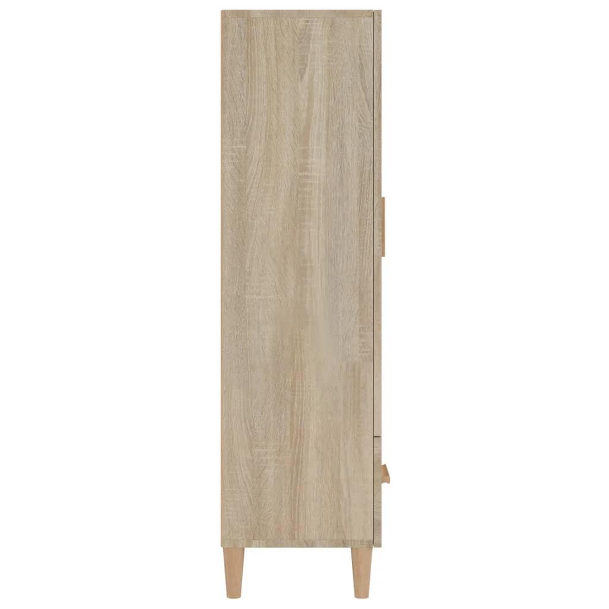 Voir la diapositive 5 : VIDAXL Buffet haut Chene sonoma 70x31x115 cm Bois d'ingenierie
