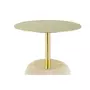 Paris Prix Table d'Appoint Design  Jokai  60cm Crème & Or