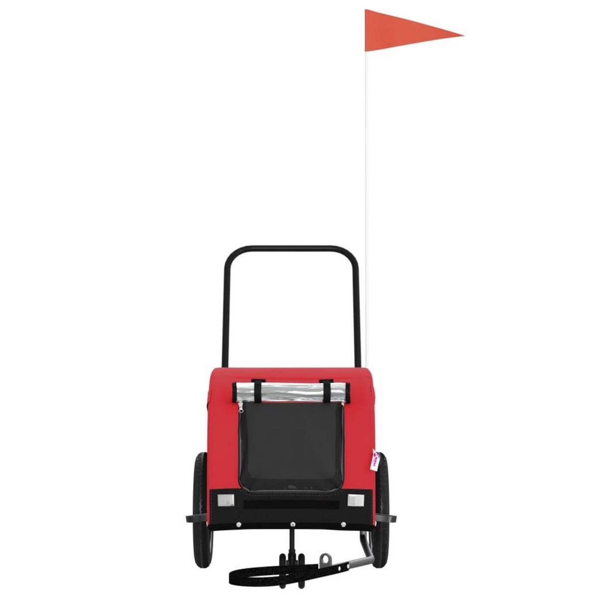 VIDAXL Remorque de velo pour animaux de compagnie rouge et noir