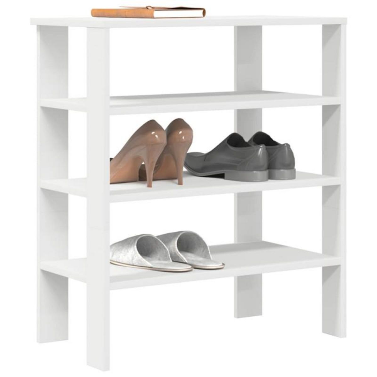 VIDAXL Étagère à chaussures blanc 61x32x70 cm bois d ingénierie