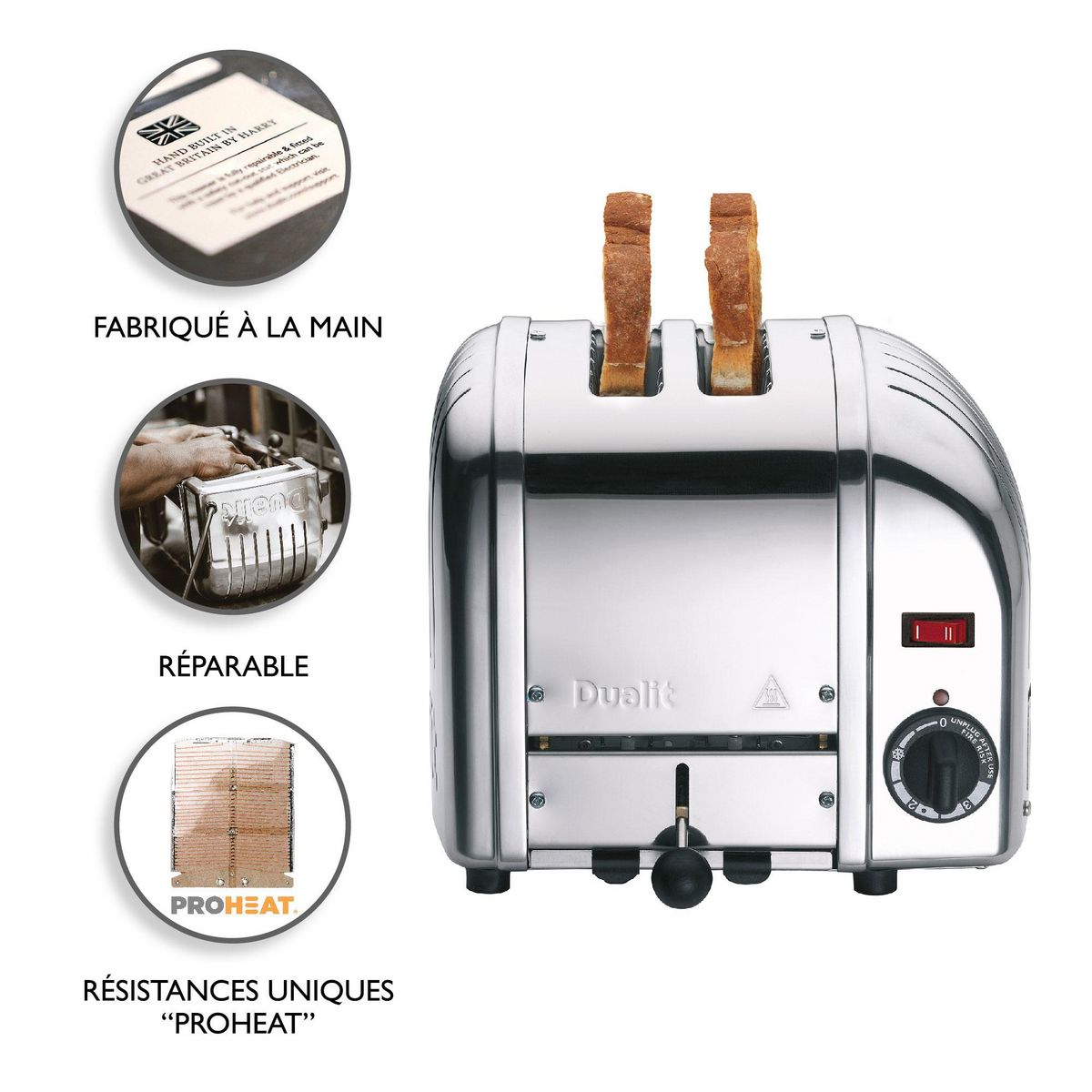 Dualit Grille-pain 2 fentes 1200w inox - 20258