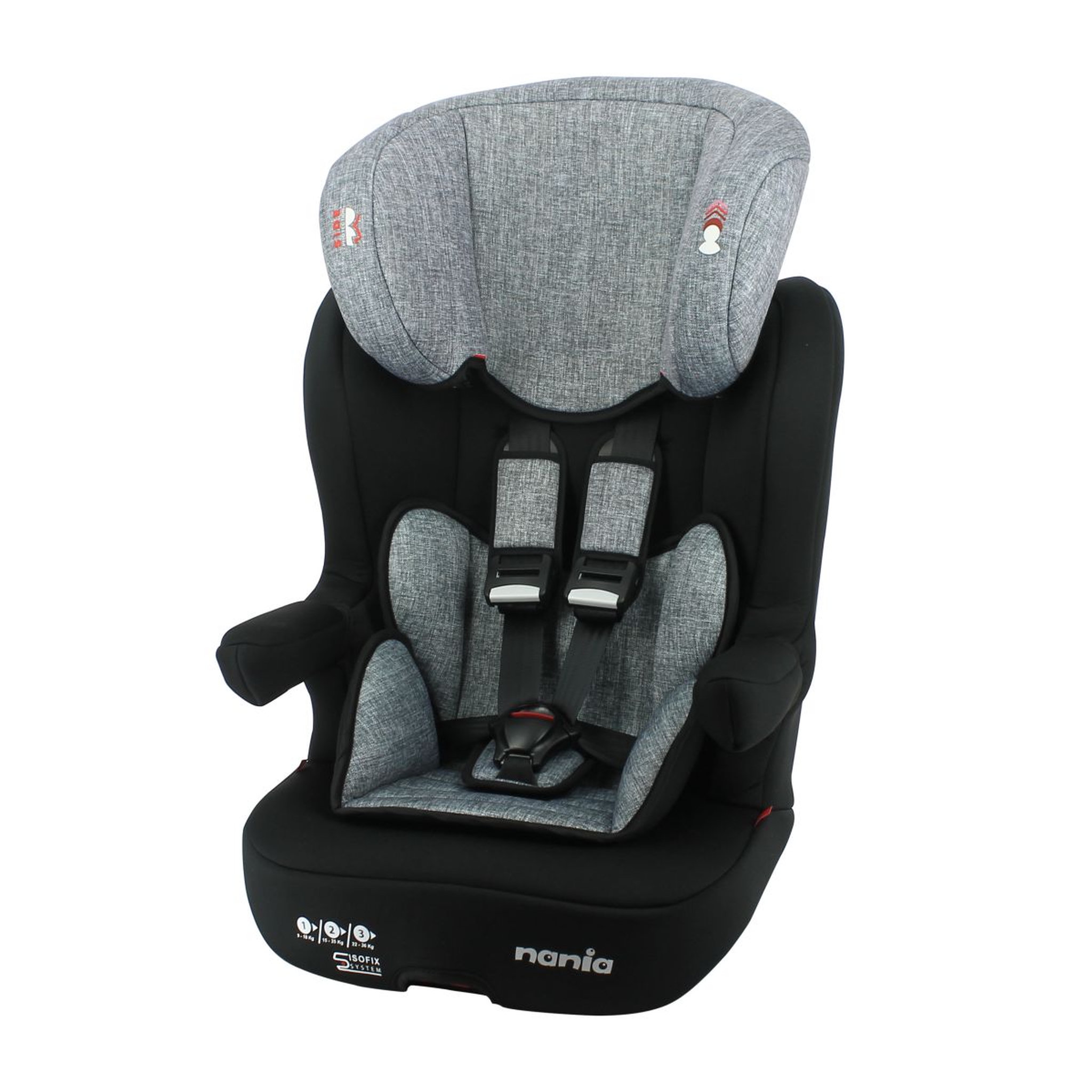 Voir la diapositive 1 : NANIA Siège auto isofix  groupe 1/2/3 IMAX Nania Silver