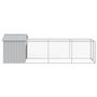 Voir la diapositive 4 : VIDAXL Poulailler avec cour gris clair 117x405x123 cm acier galvanise