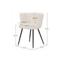 Voir la diapositive 4 : Rendez vous déco Lot de 2 chaises en tissu bouclé beige et pieds en métal - Cosette