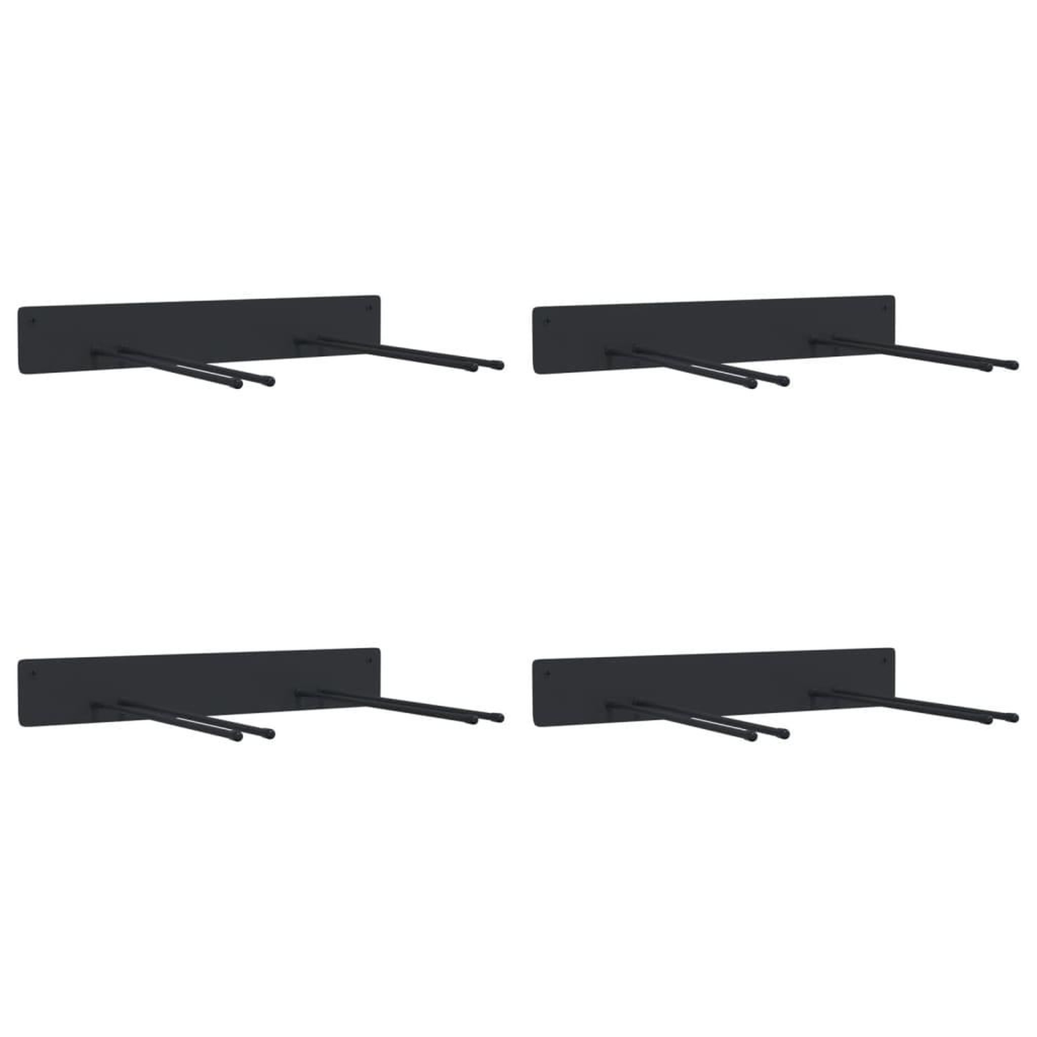 Voir la diapositive 2 : VIDAXL Supports muraux pour outils de jardin 4 pcs noir acier
