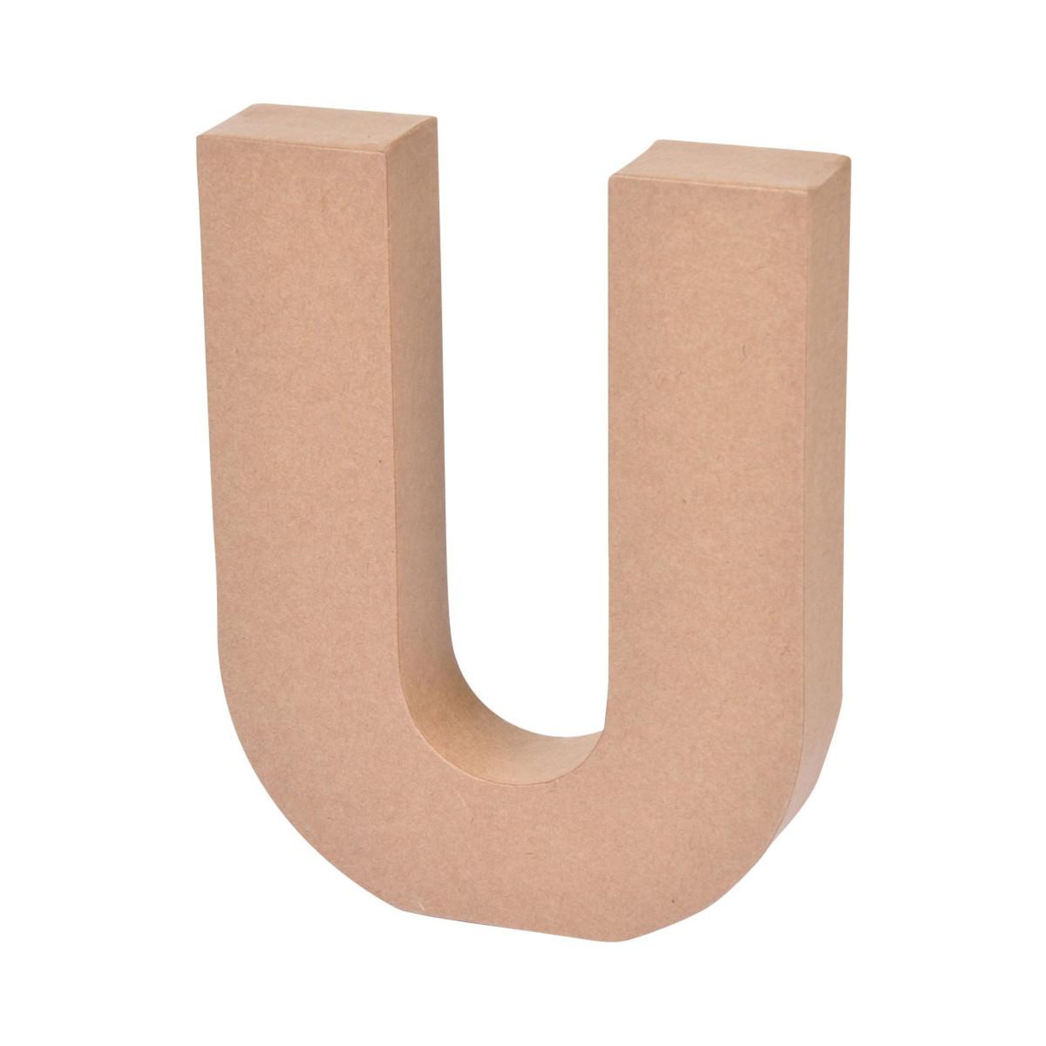 HOMEA Décoration Murale  Lettres Carton U  18cm Naturel