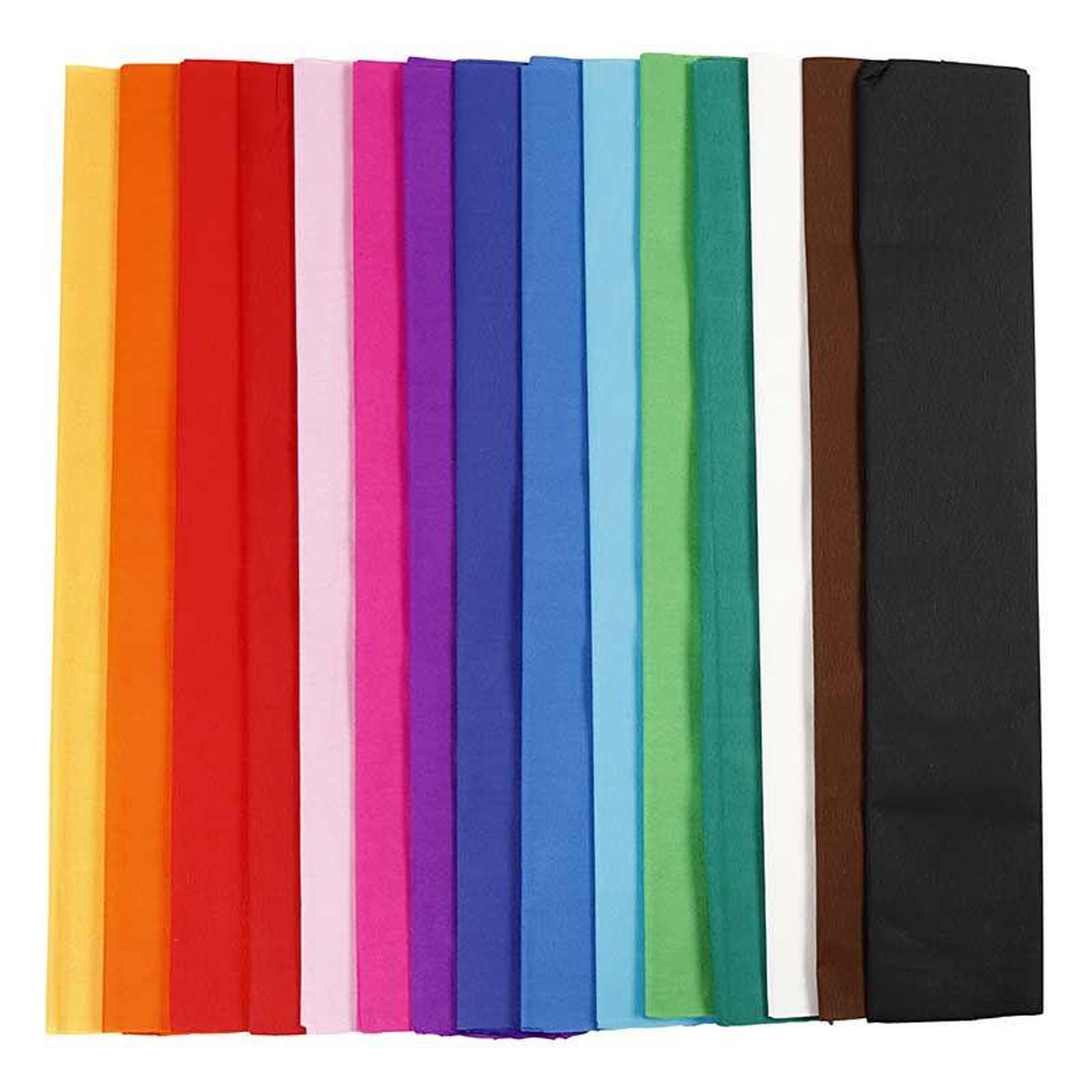 CREATIV COMPANY Papier crépon multicolore 2,5 m x 50 cm - 15 feuilles