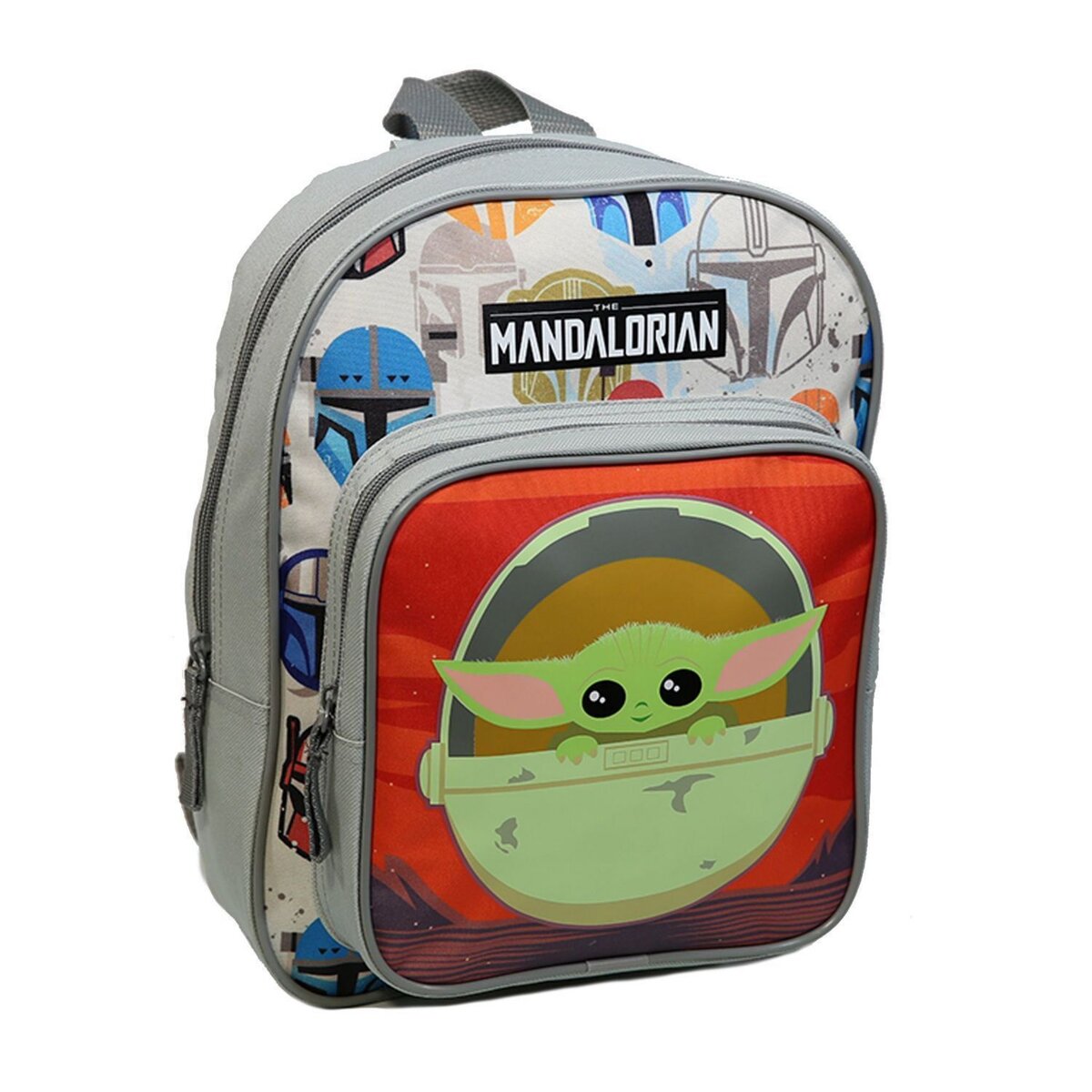 Bagtrotter Sac dos maternelle 31 cm avec poche Star Wars The Mandalorian Baby Yoda Gris Bagtrotter