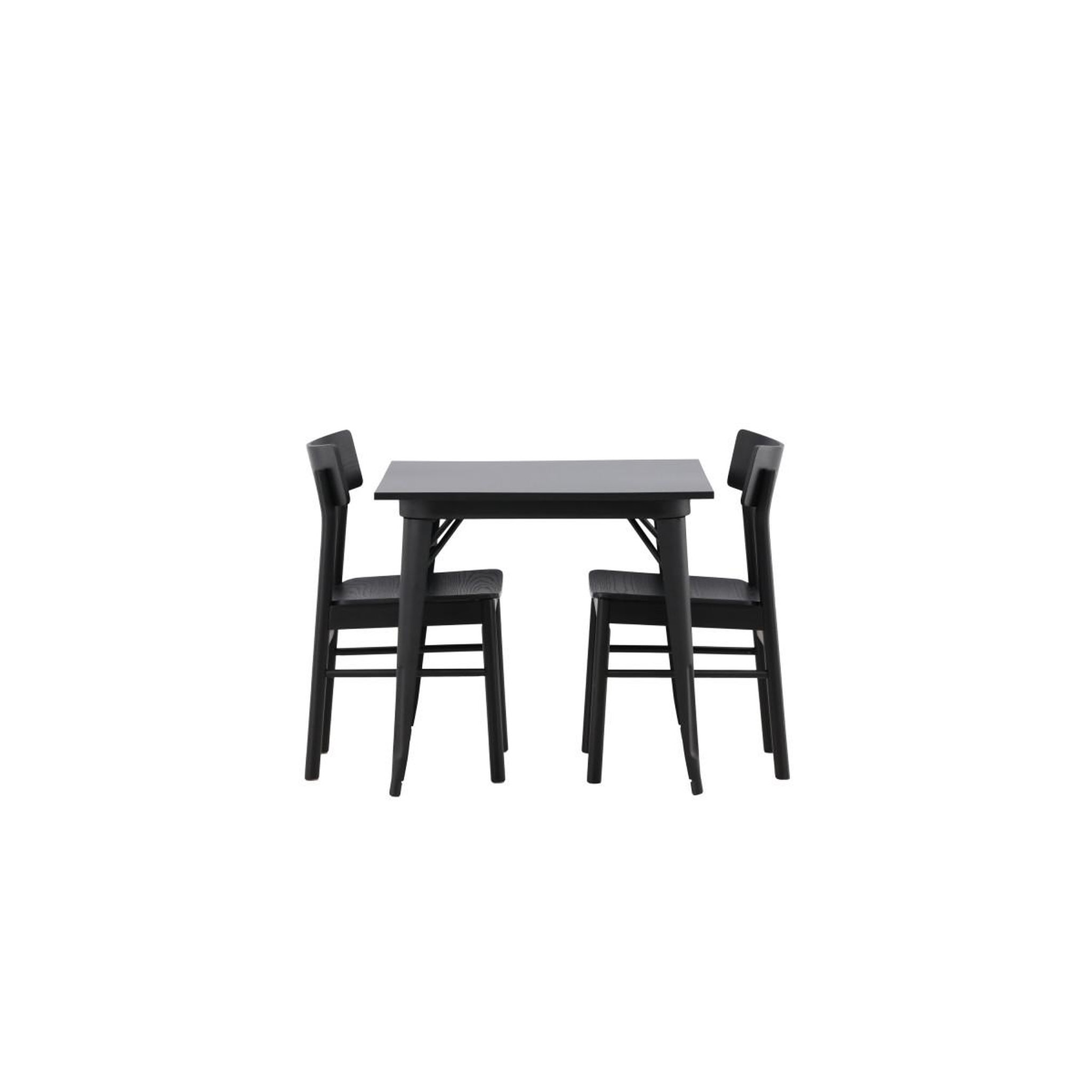Voir la diapositive 2 : Paris Prix Ensemble table à manger & 2 chaises  tempe & montros  80cm noir