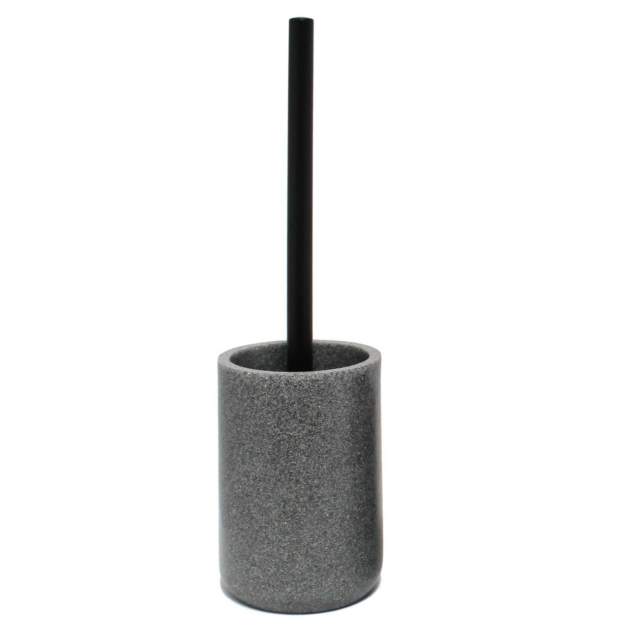 Douceur d'Intérieur Brosse wc jasper effet granit - gris et noir