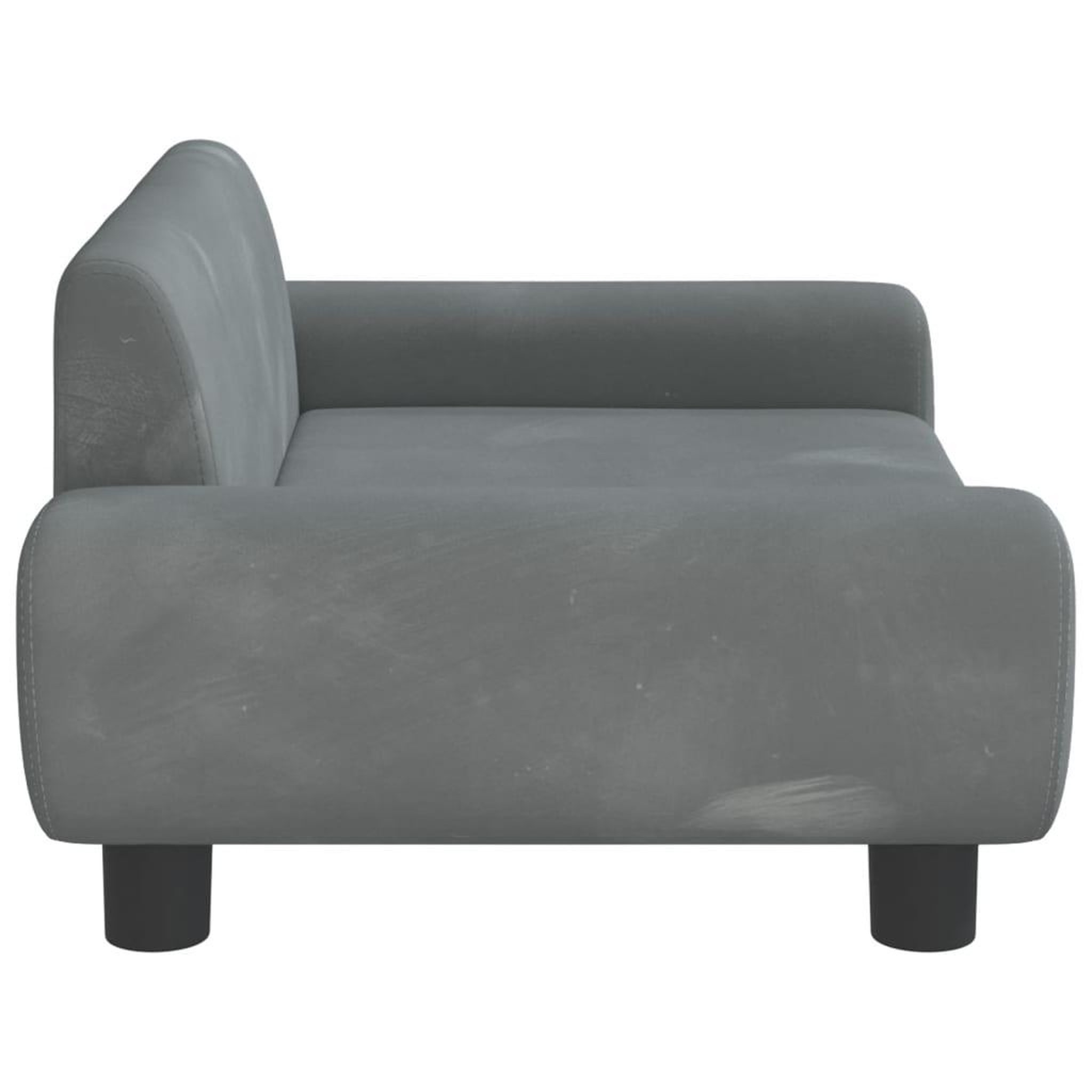 Voir la diapositive 4 : VIDAXL Canape pour enfants gris fonce 70x45x33 cm velours