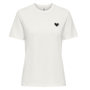 Voir la diapositive 1 : Only T-Shirt Blanc/Noir Femme Only Heart