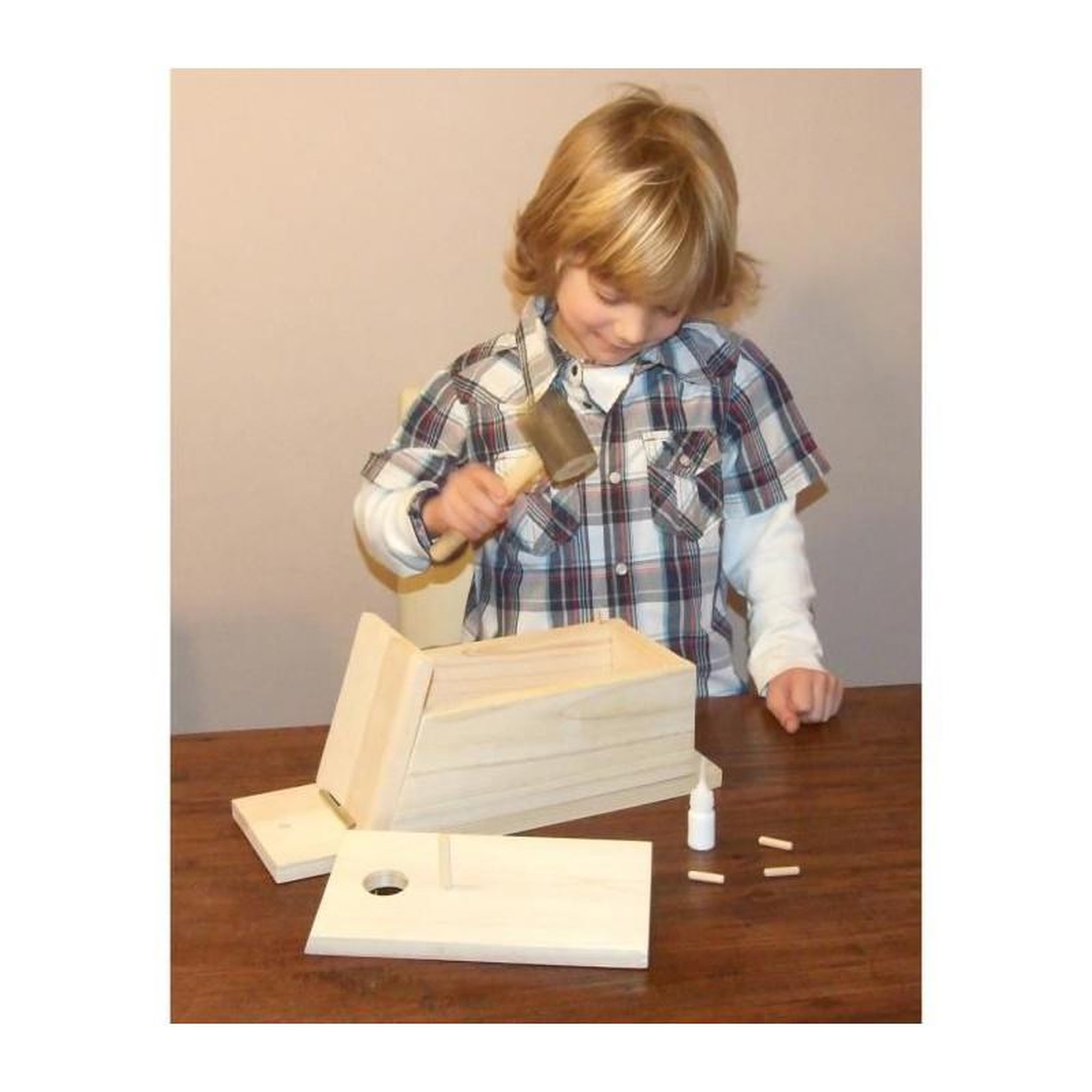 Voir la diapositive 3 : KERBL KERBL Nichoir - Kit a monter soi-meme pour oiseaux - 36x12x14cm