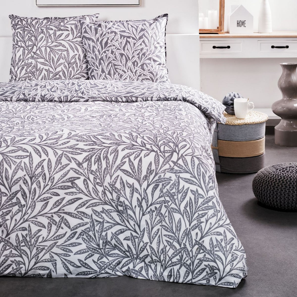 TODAY Parure housse de couette en coton 57 fils VEGETAL