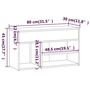 Voir la diapositive 6 : VIDAXL Banc a chaussures Chene fume 80x30x45 cm Bois d'ingenierie