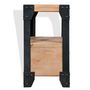 Voir la diapositive 3 : VIDAXL Table de chevet Bois d'acacia Acier 40 x 30 x 54 cm
