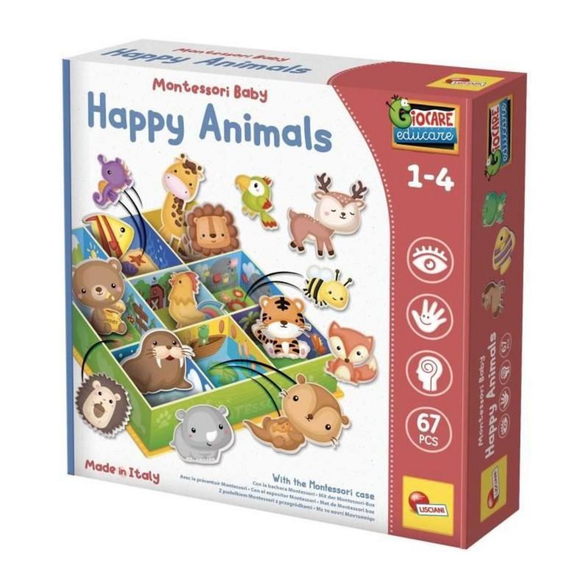 LISCIANI GIOCHI Boîte d'apprentissage Tri animaux - Jeu Montessori - LISCIANIGIOCHI - Jeu de classification, Apprentissage des habitats