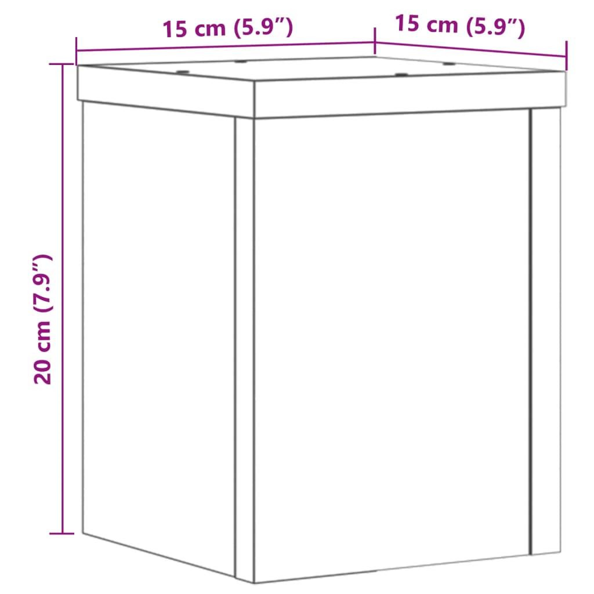 Voir la diapositive 6 : VIDAXL Supports pour plantes 2 pcs blanc 15x15x20 cm bois d'ingenierie