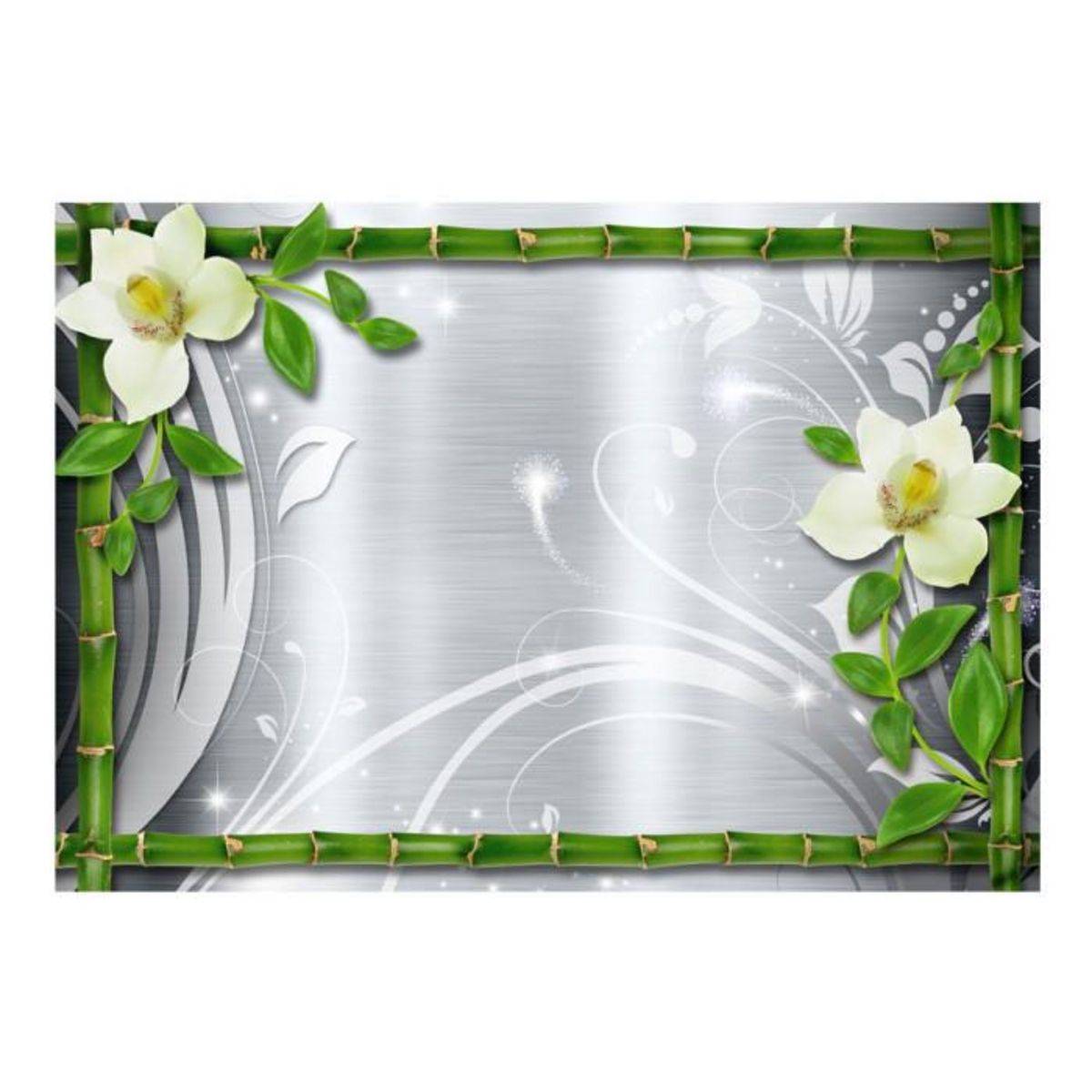 Paris Prix Papier Peint  Bamboo & Two Orchids