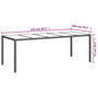 Voir la diapositive 6 : VIDAXL Table de jardin Beige 250x100x75 cm Verre trempe et poly rotin