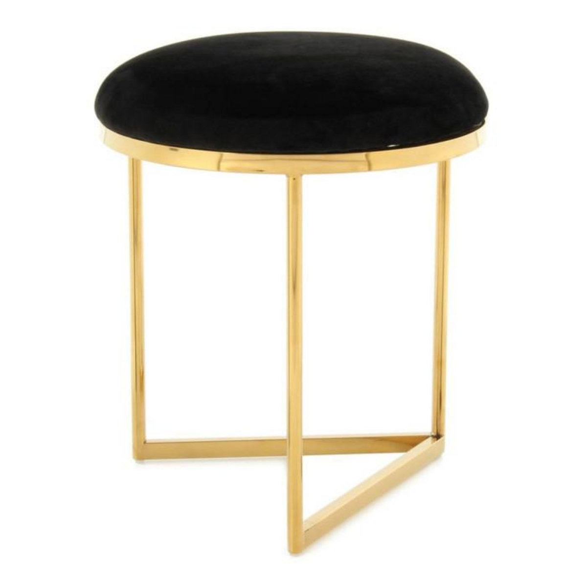 Paris Prix Tabouret Design  Wynona  49cm Noir & Or