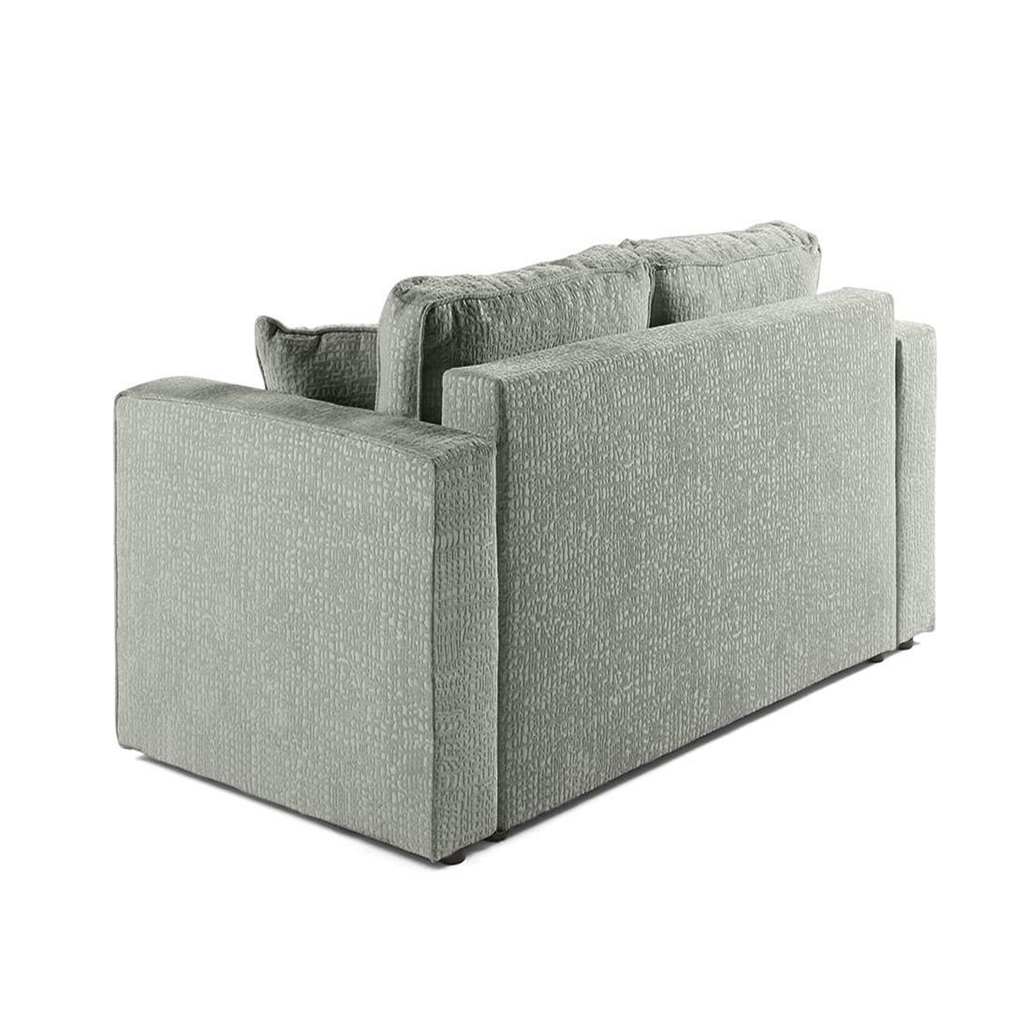 Voir la diapositive 5 : BEST MOBILIER Topaze - canapé droit 2 places - en tissu velours relief