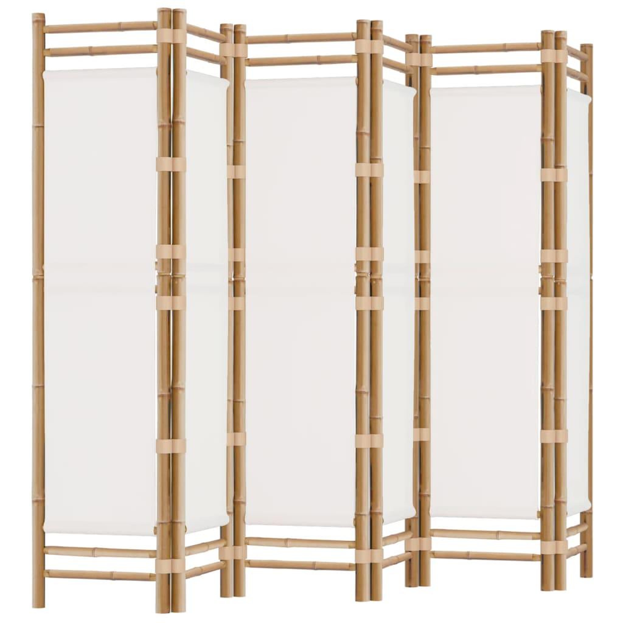 Voir la diapositive 2 : VIDAXL Cloison de separation pliante 6 panneaux 240 cm Bambou et toile