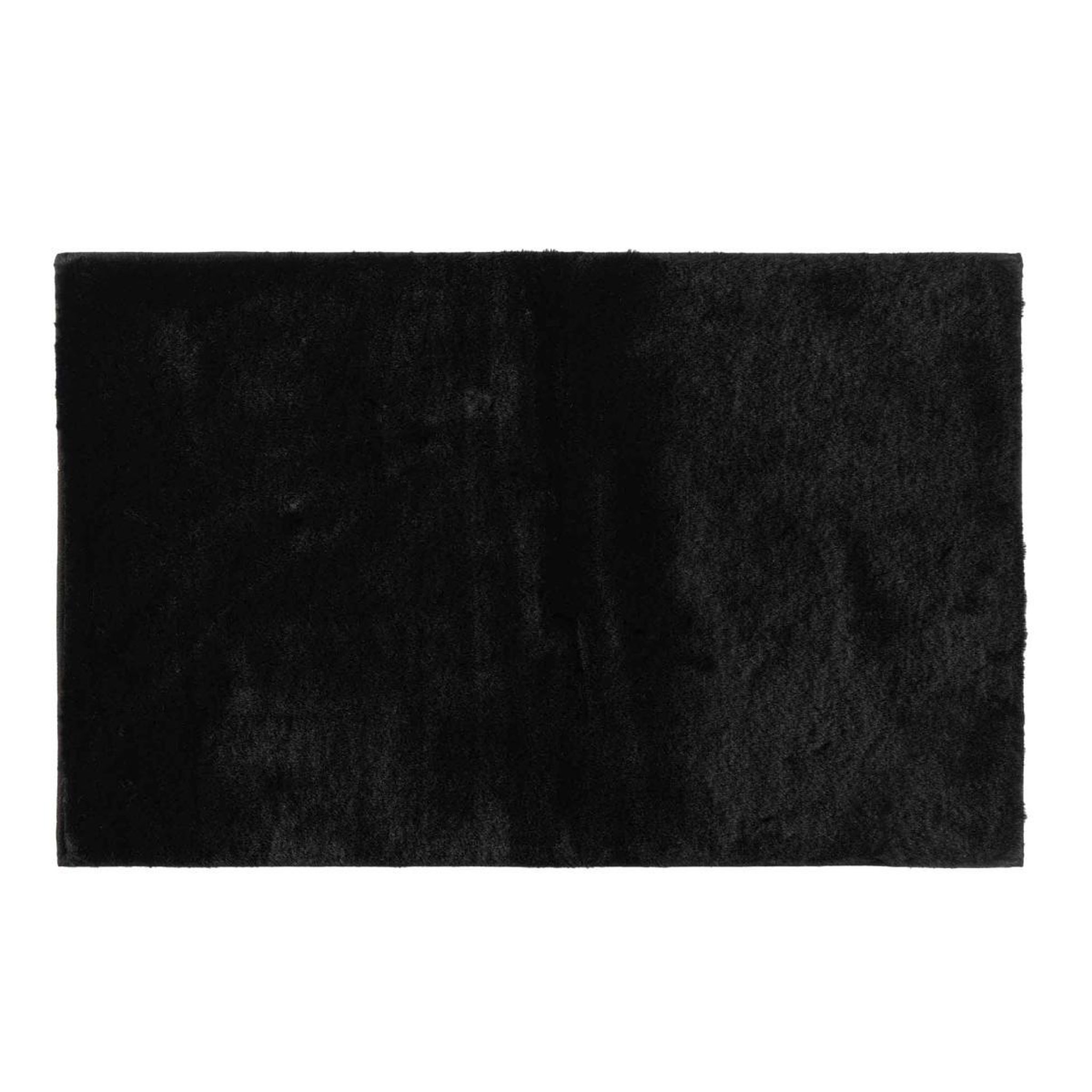 Voir la diapositive 1 : Douceur d'Intérieur Tapis imitation fourrure  feline  60x90cm noir