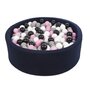  Piscine à balles Aire de jeu + 450 balles bleu marine noir, blanc, rose clair,gris