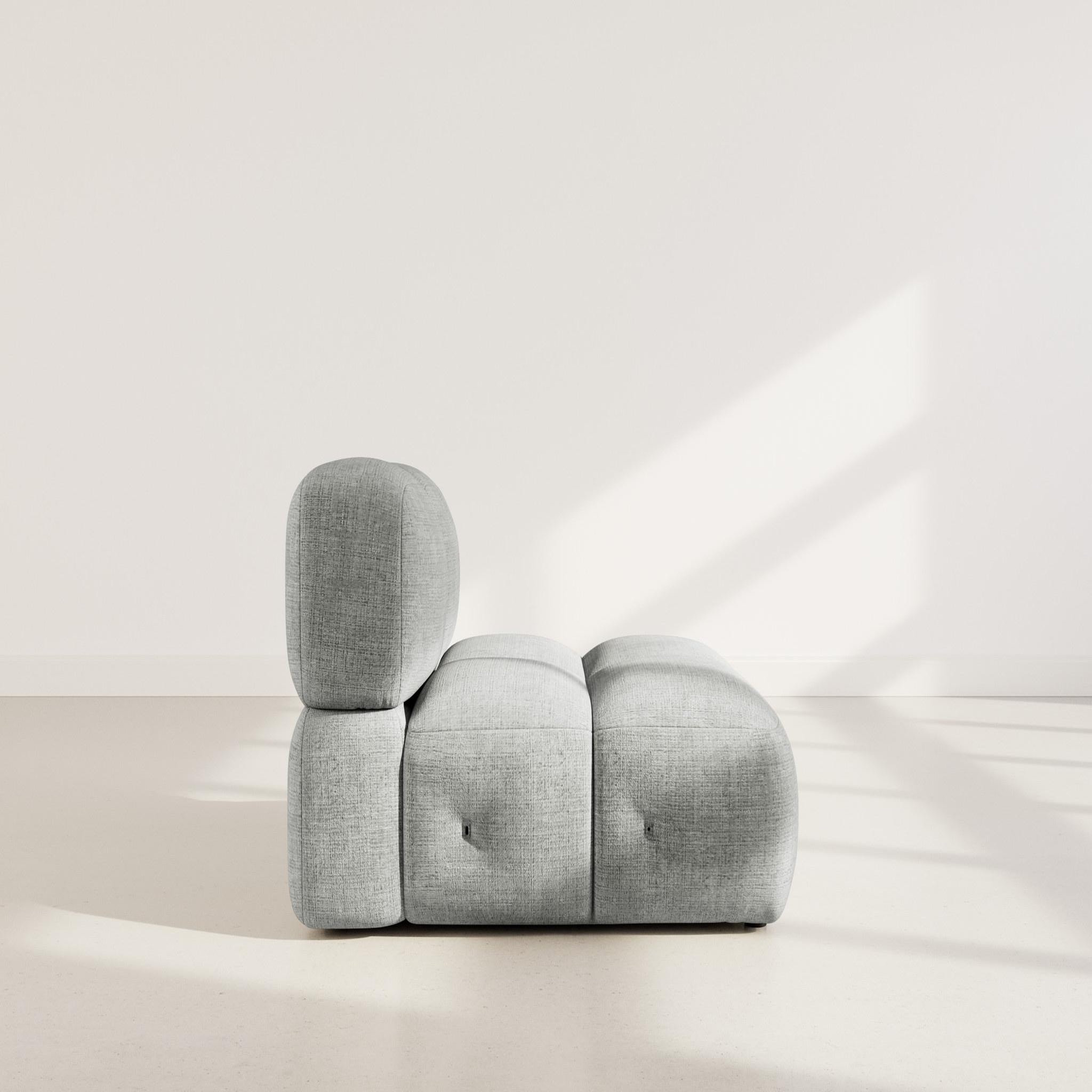 Voir la diapositive 6 : LISA DESIGN Grace - module d'assise en velours texturé