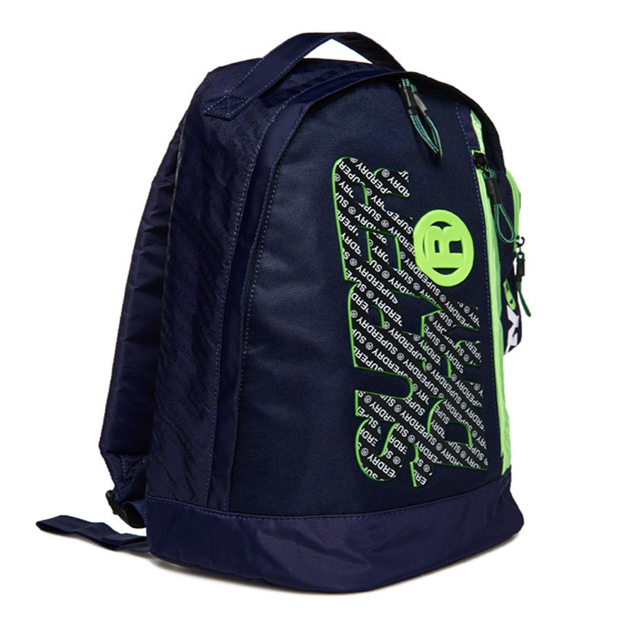 Voir la diapositive 3 : SUPERDRY Sac à dos 1 compartiment noir et vert