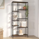 VIDAXL Etagere a livres 80x30x180 cm Acier et bois d'ingenierie