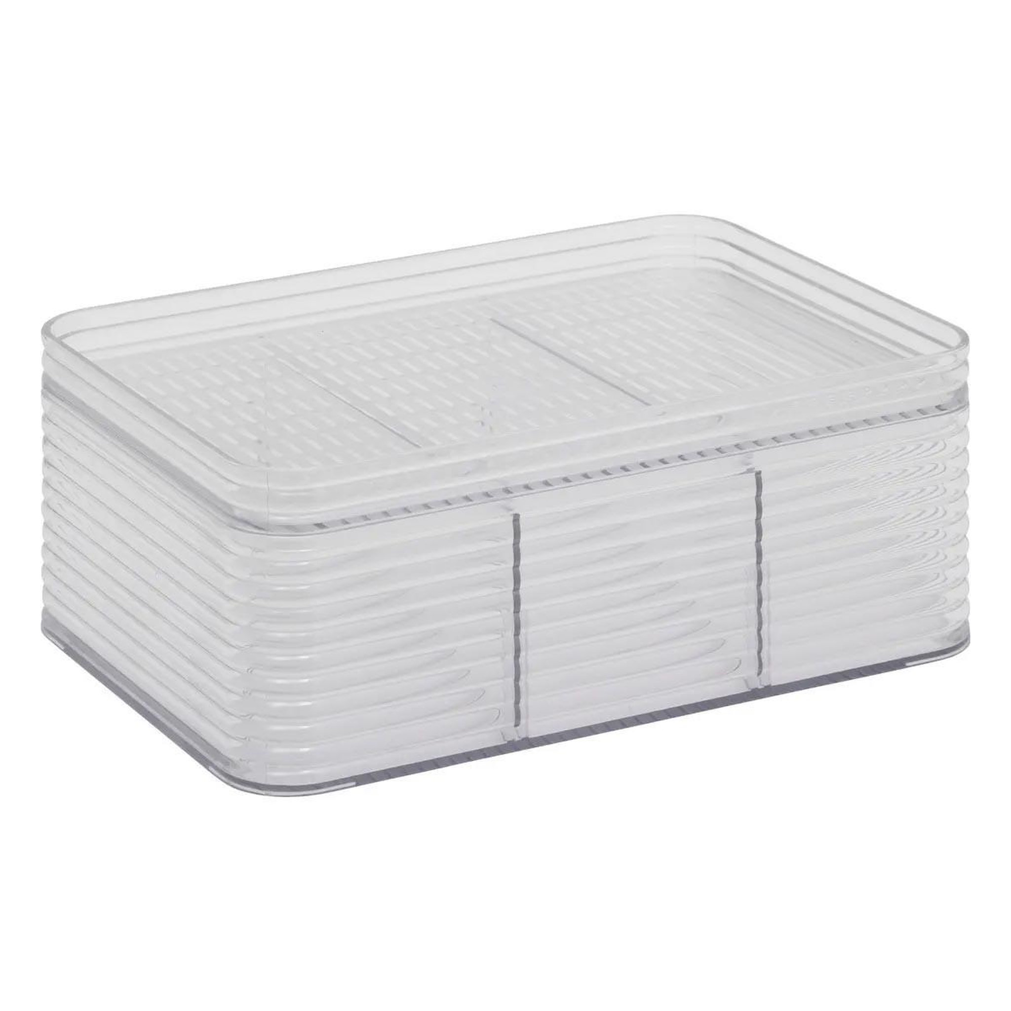 Voir la diapositive 1 : FIVE Boîte organiseur 3 compartiments  plastor  22cm transparent