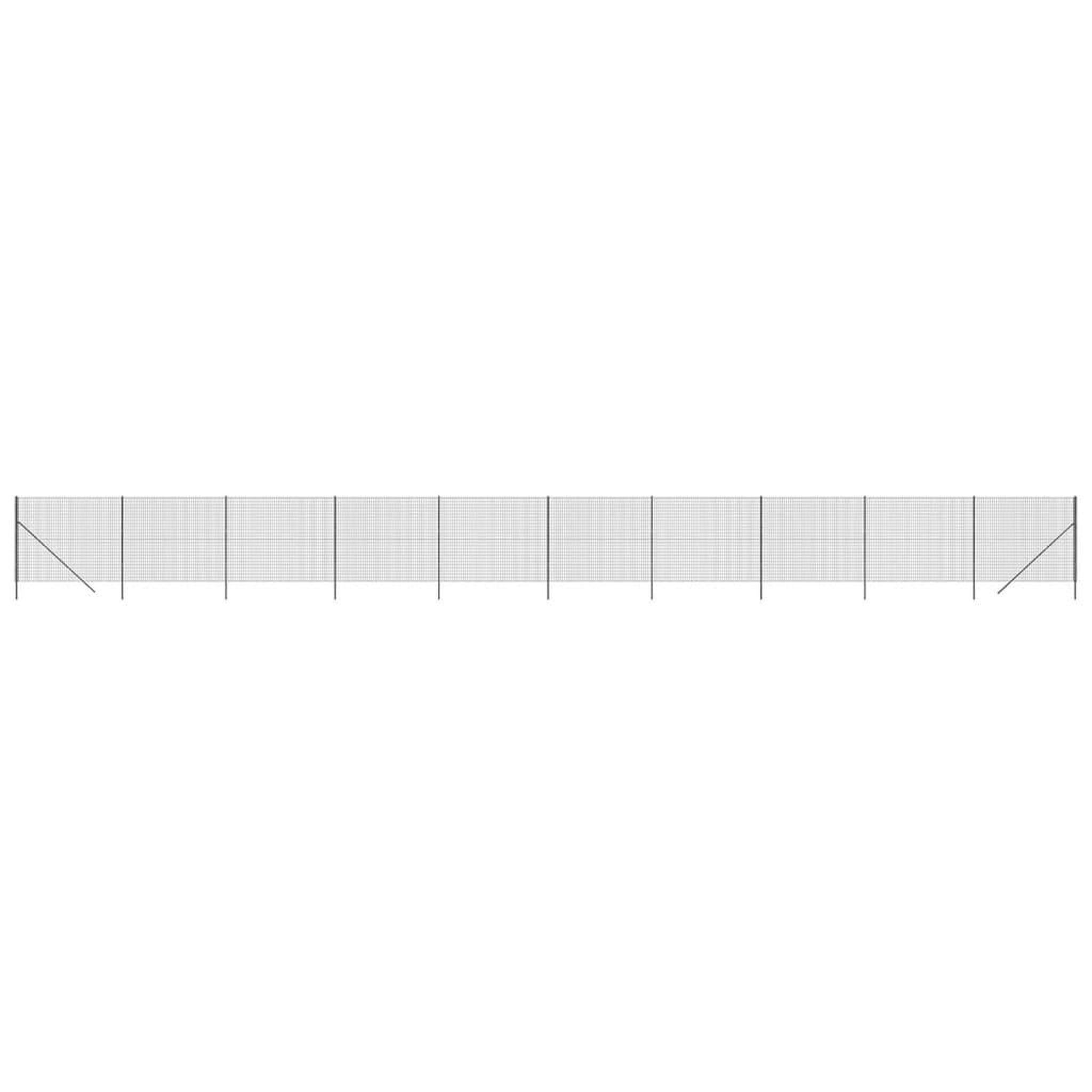 Voir la diapositive 2 : VIDAXL Cloture en treillis metallique anthracite 1,6x25 m