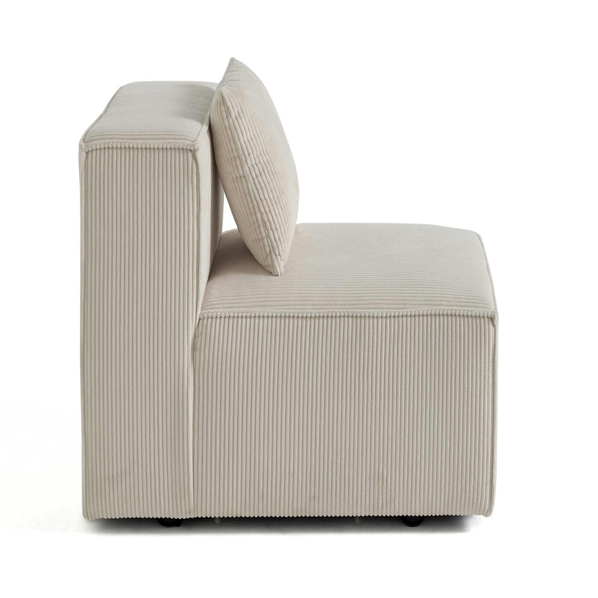 Voir la diapositive 3 : BEST MOBILIER Arty - module d'assise - en velours côtelé
