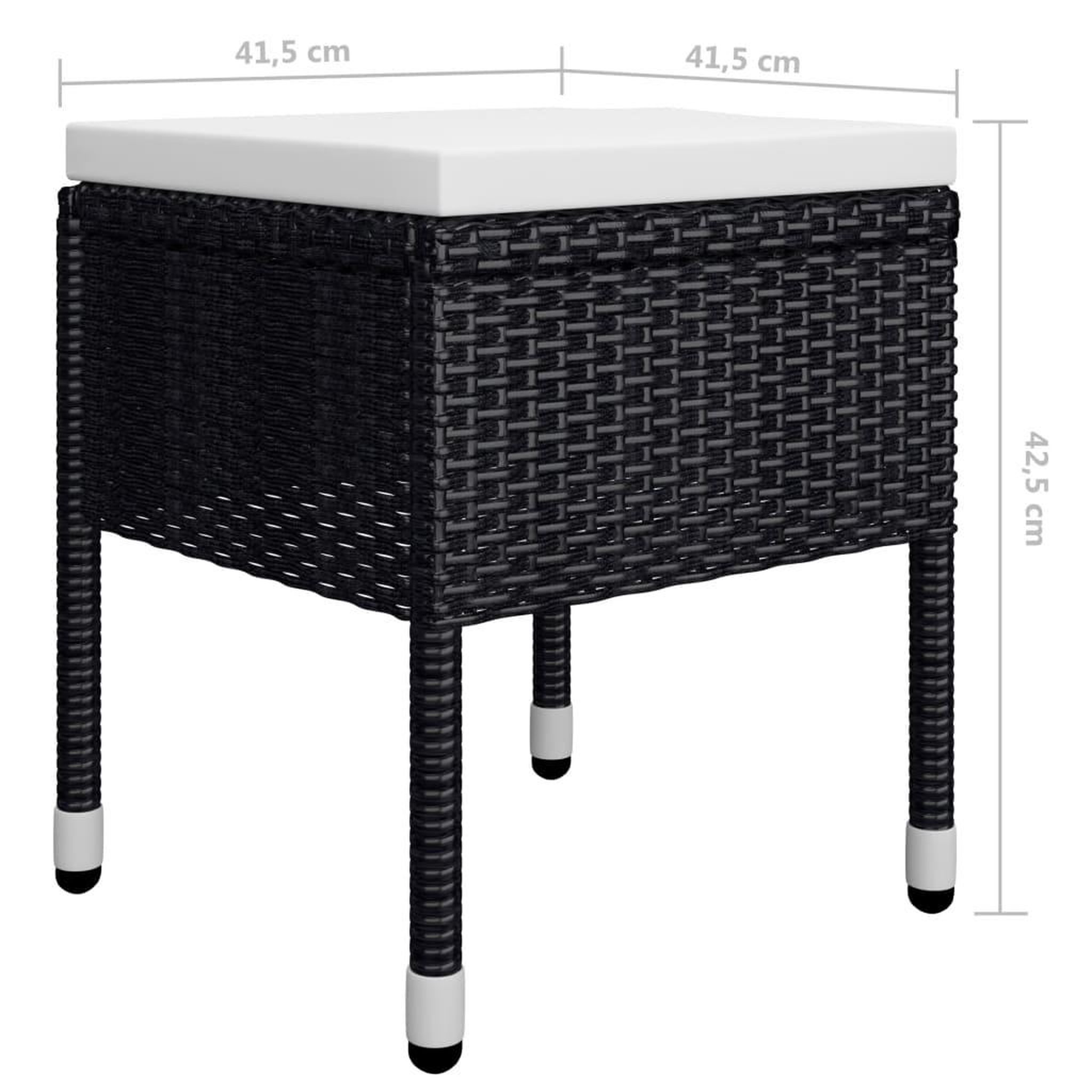 Voir la diapositive 6 : VIDAXL Ensemble a manger de jardin 5 pcs Noir