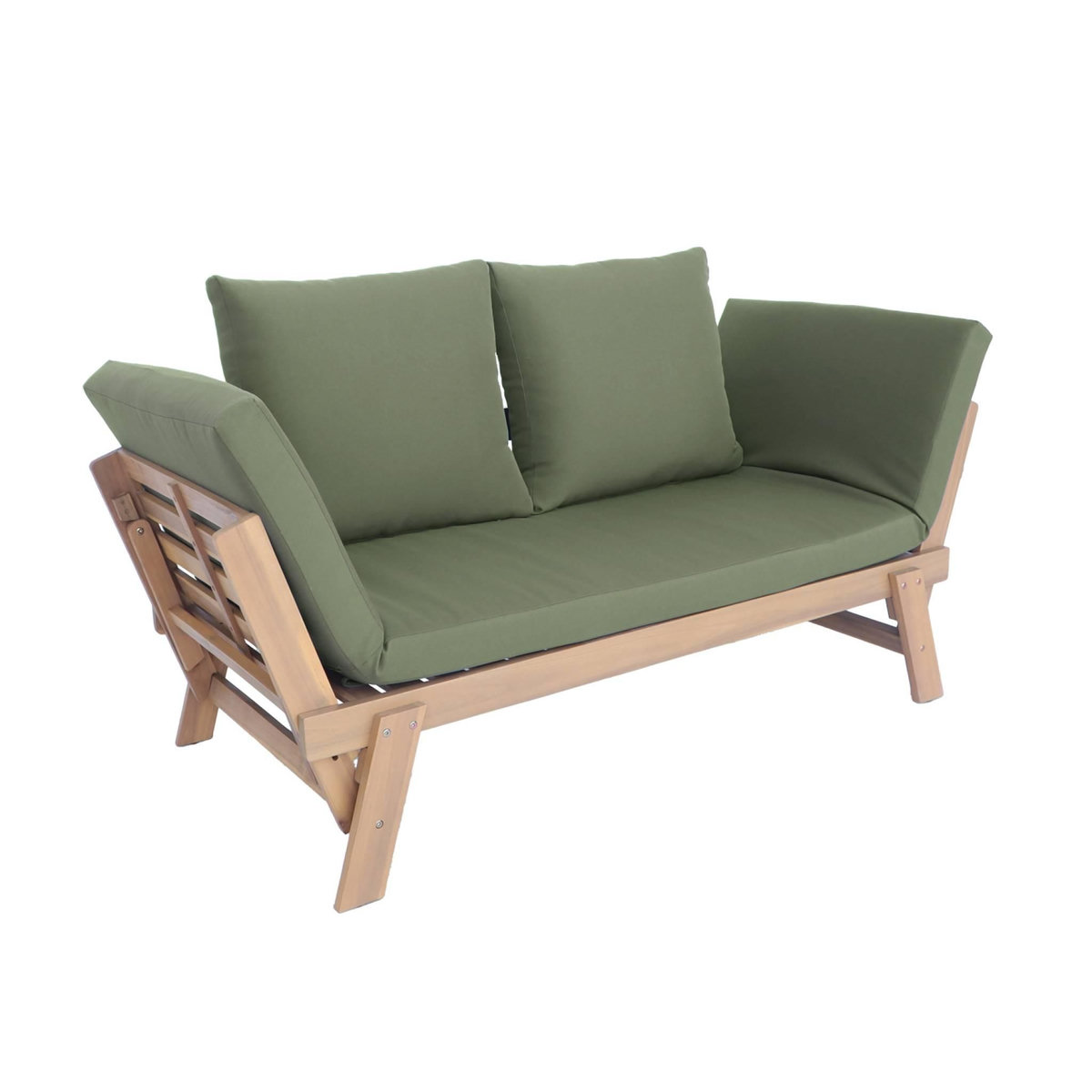 SWEEEK Banquette de jardin bois d'acacia 2/3 places JALANCE 155 / 200 x 72 x 74.5cm