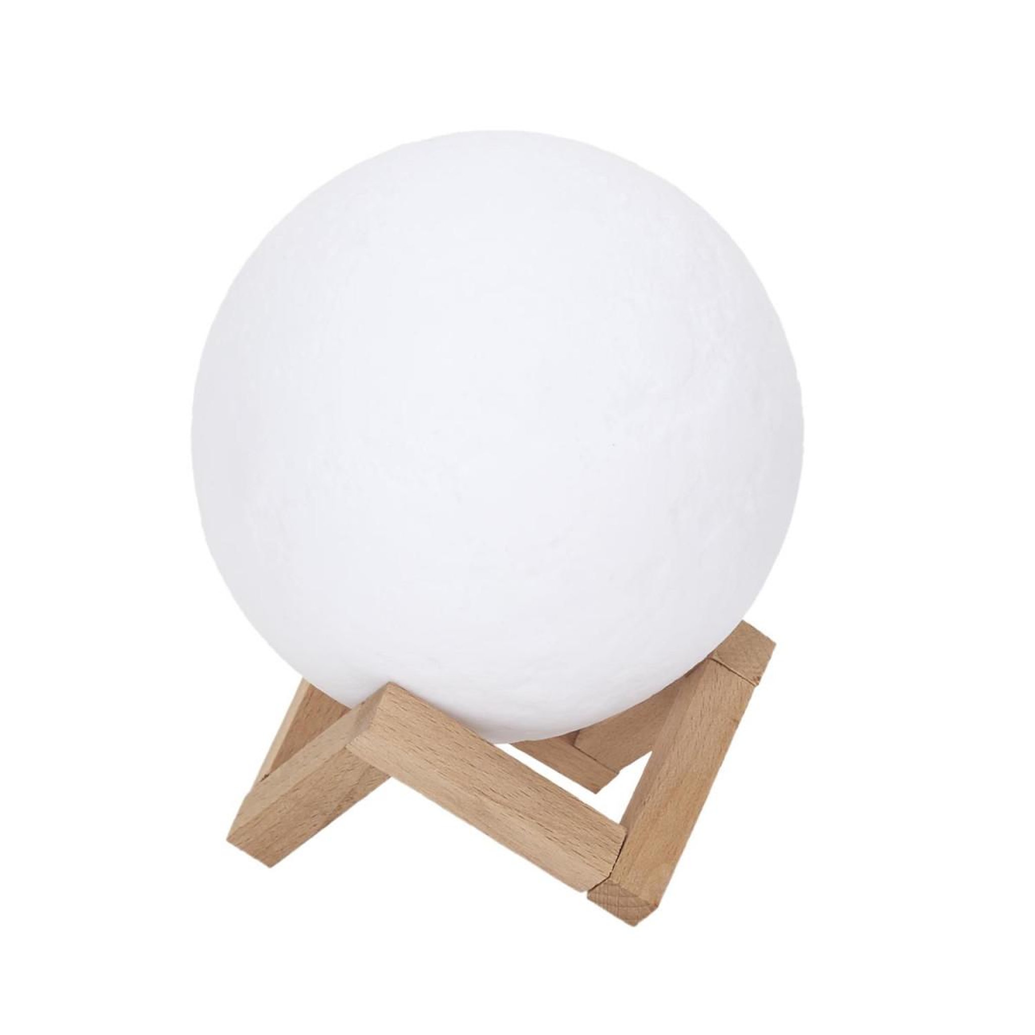 Voir la diapositive 2 : The Home Deco Factory Lampe à poser tactile  lune  15cm blanc