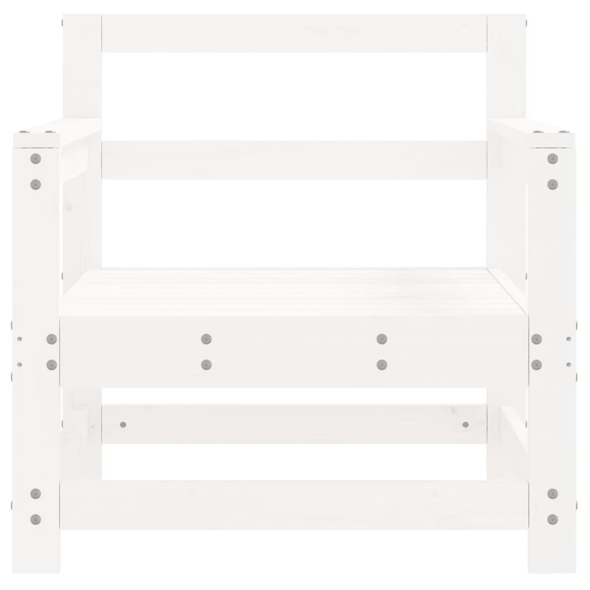 Voir la diapositive 4 : VIDAXL Chaises de jardin lot de 2 blanc bois massif de pin