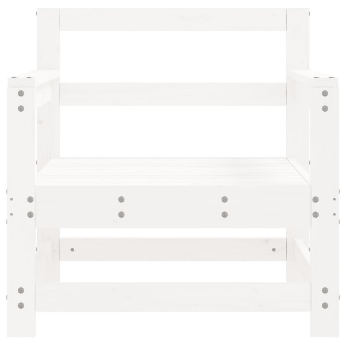 VIDAXL Chaises de jardin lot de 2 blanc bois massif de pin