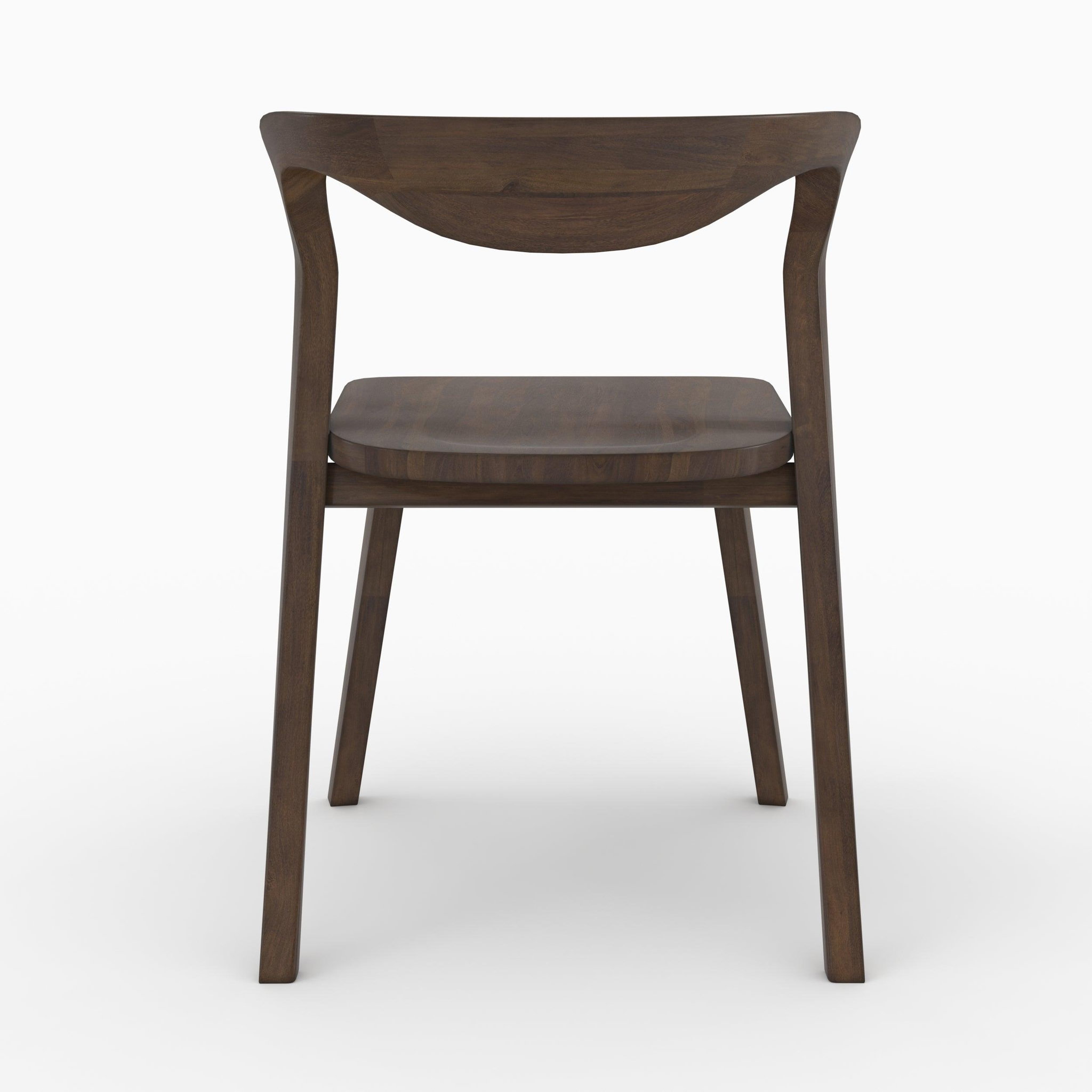 Voir la diapositive 3 : MAISON PAVANE Chaise en bois d'hévéa foncé, dossier courbé-vega