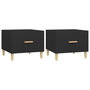 Voir la diapositive 2 : VIDAXL Tables basses 2 pcs noir 50x50x40 cm bois d'ingenierie