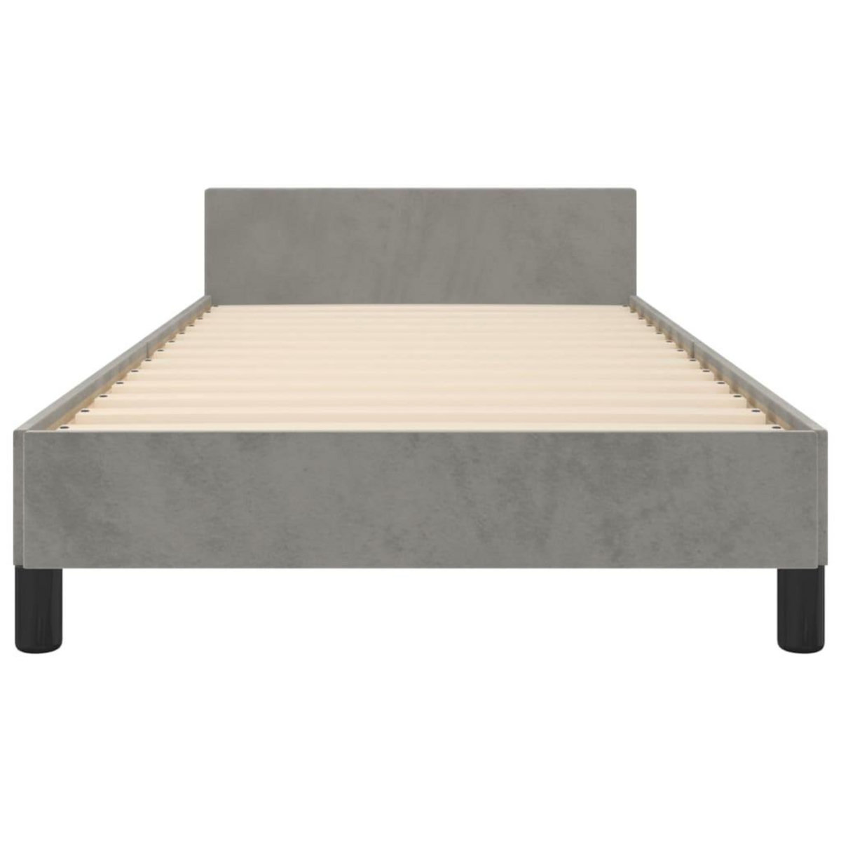 VIDAXL Cadre de lit sans matelas gris clair 80x200 cm velours