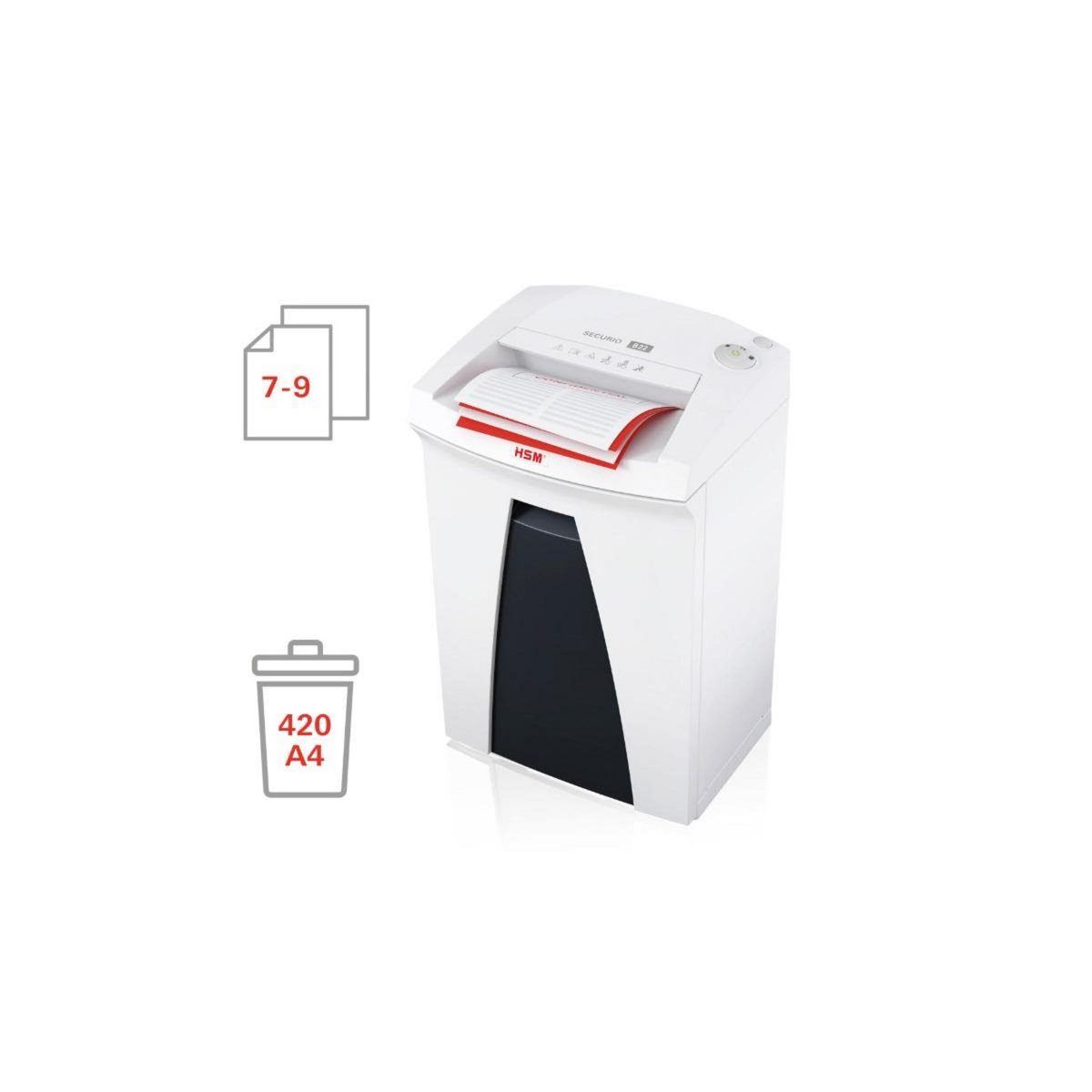 Hsm Destructeur de documents 7-9 feuilles coupes particules 1.9x15mm - 1832121