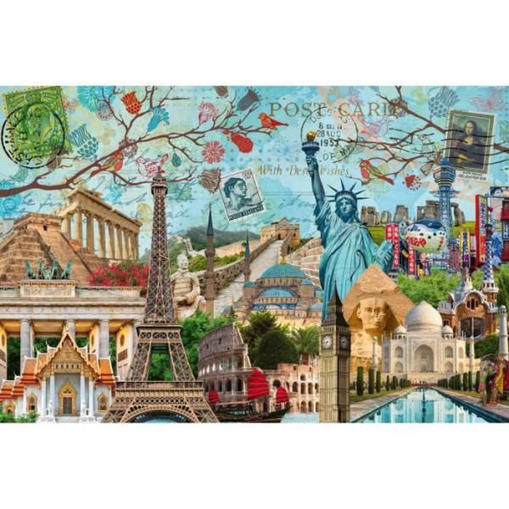 RAVENSBURGER Ravensburger - Puzzle 5000 p - Carte postale des monuments - A partir de 14 ans