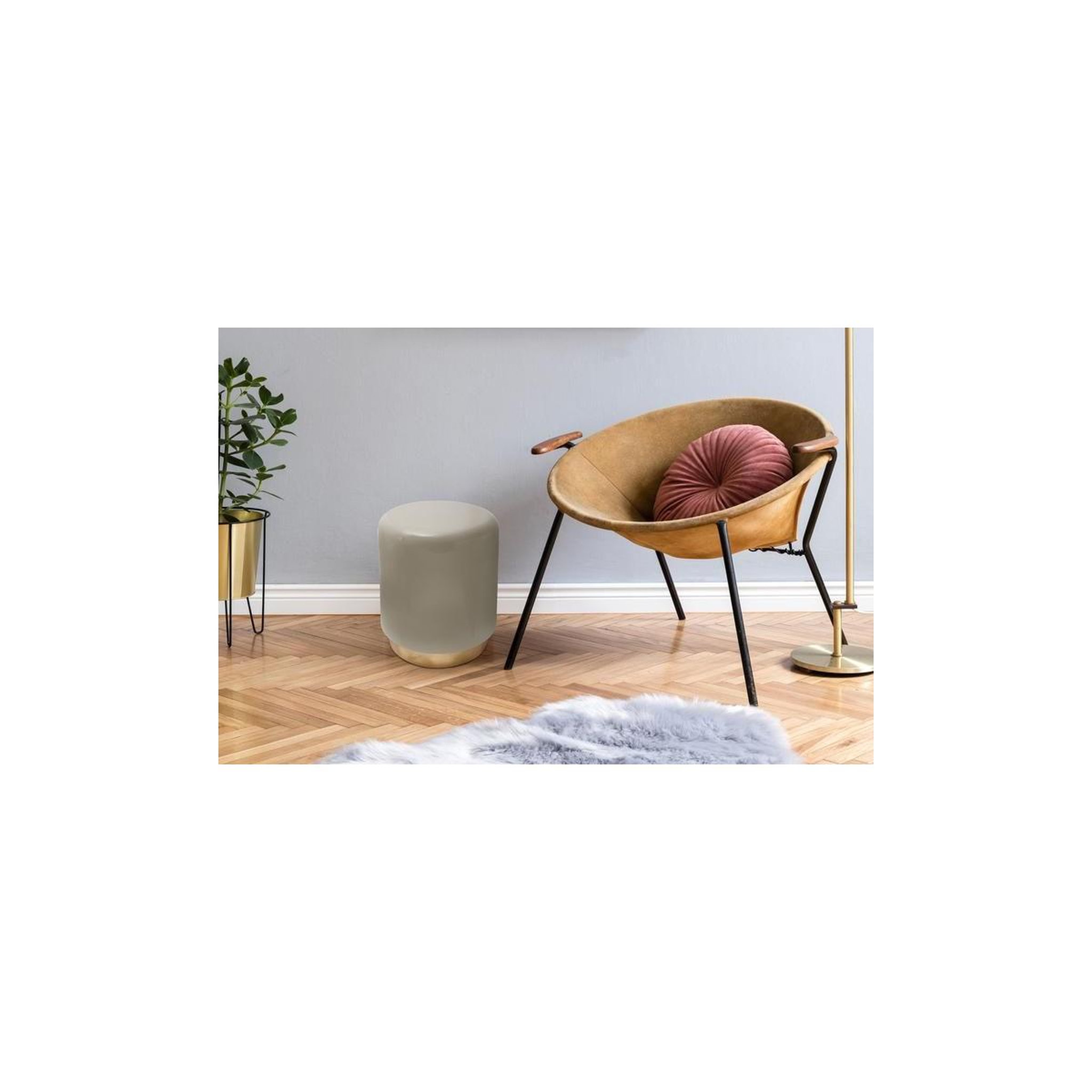 Voir la diapositive 5 : Paris Prix Table d'appoint haute  louana  44cm taupe