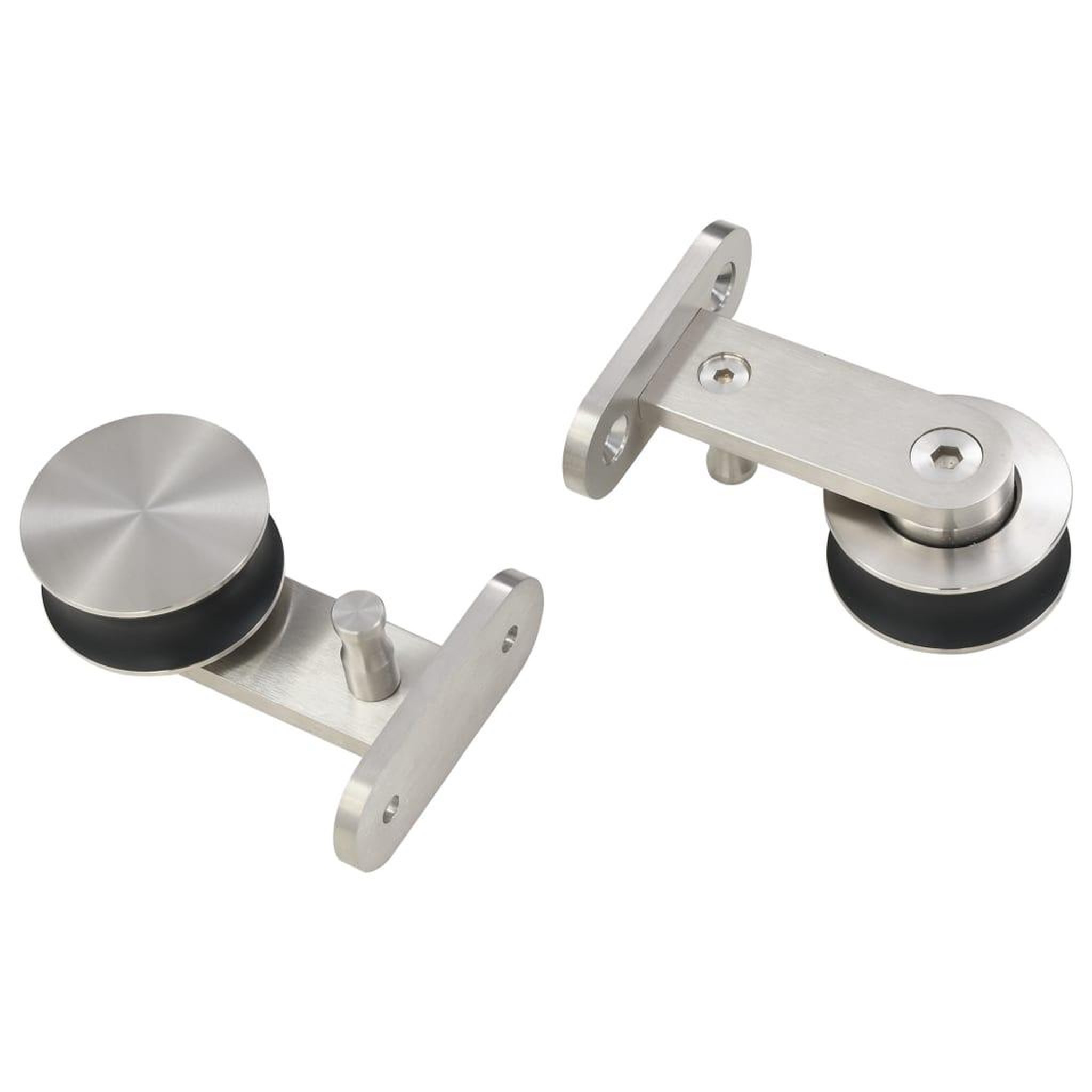 Voir la diapositive 5 : VIDAXL Kit fixation porte coulissante 183 cm Acier inoxydable Argente